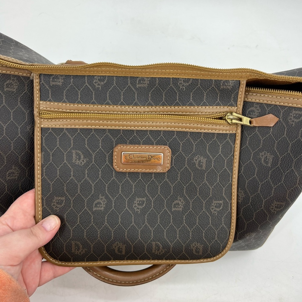 Christian Dior Vintage Honeycomb Boston Travel Bag - Picture 6 of 8